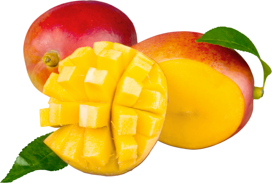 Mangos Whole and Cubed